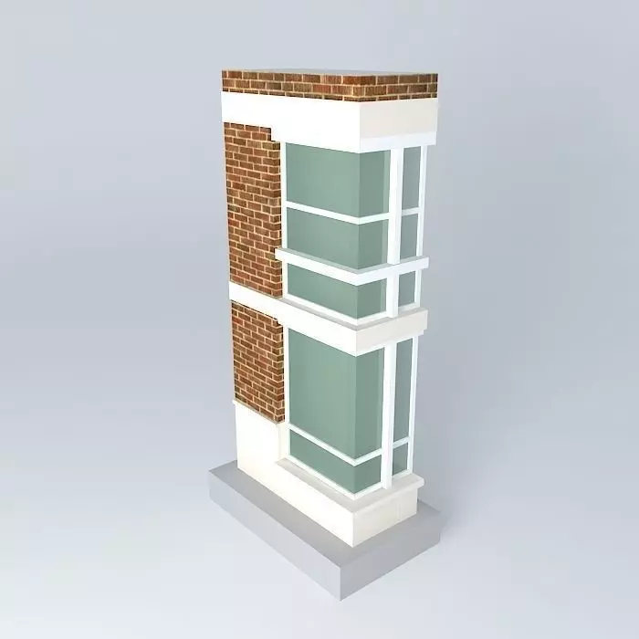 White house Free 3D model_0