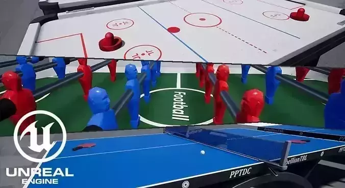 UE4 - Air Hockey Football and Table tennis - Table Games Pack