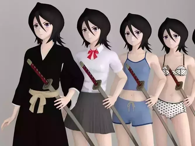 Rukia Kuchiki anime girl pose 01