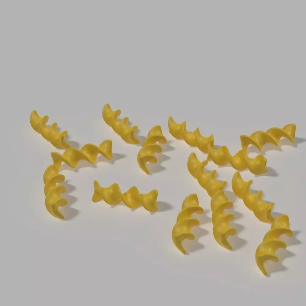 Dried Fusilli 3D model_0