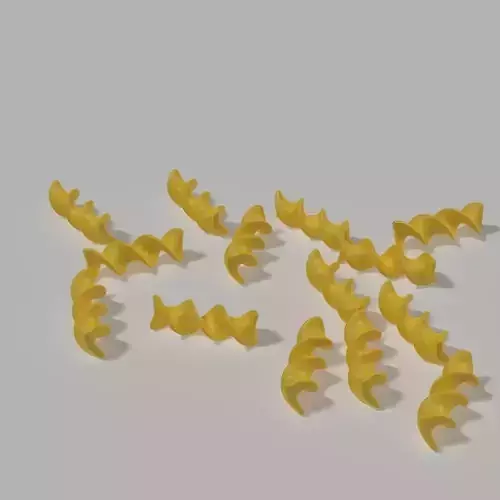 Dried Fusilli 3D model