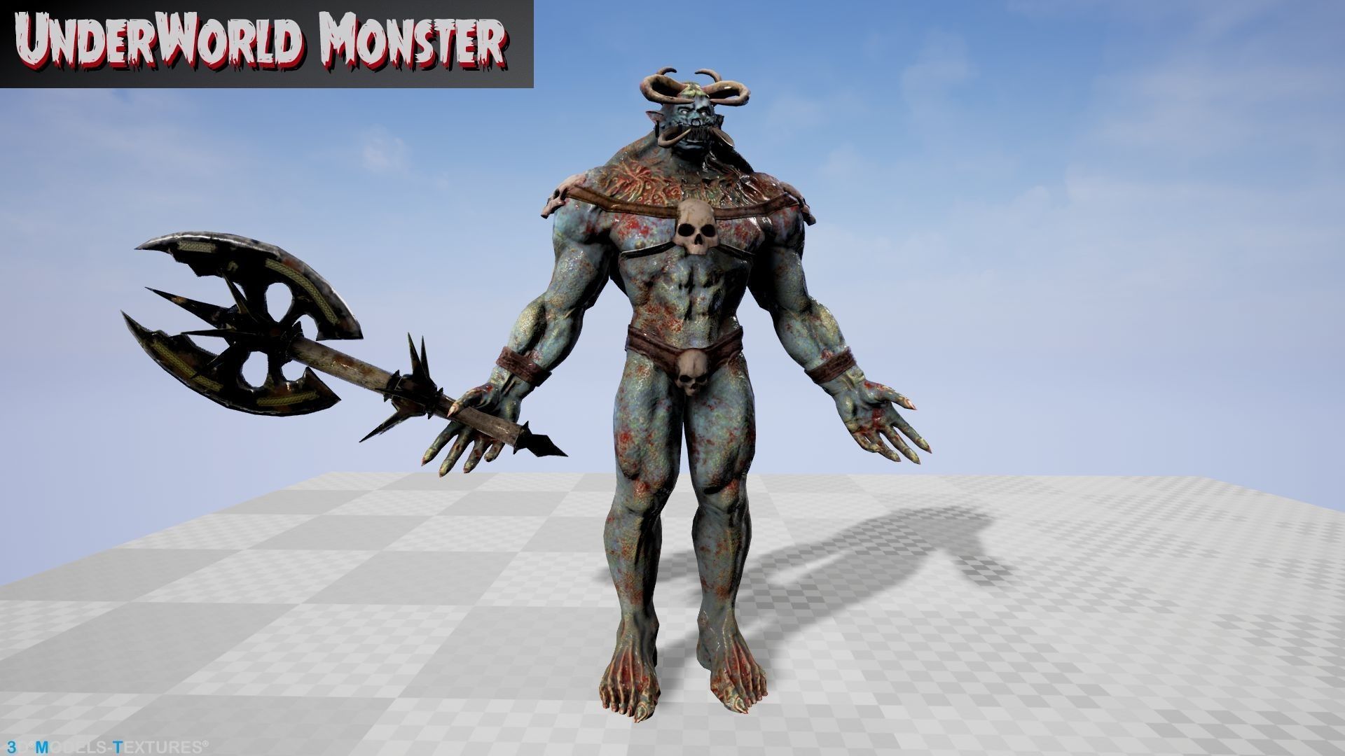 UnderWorld Monster for UNREAL Low-poly 3D model_5