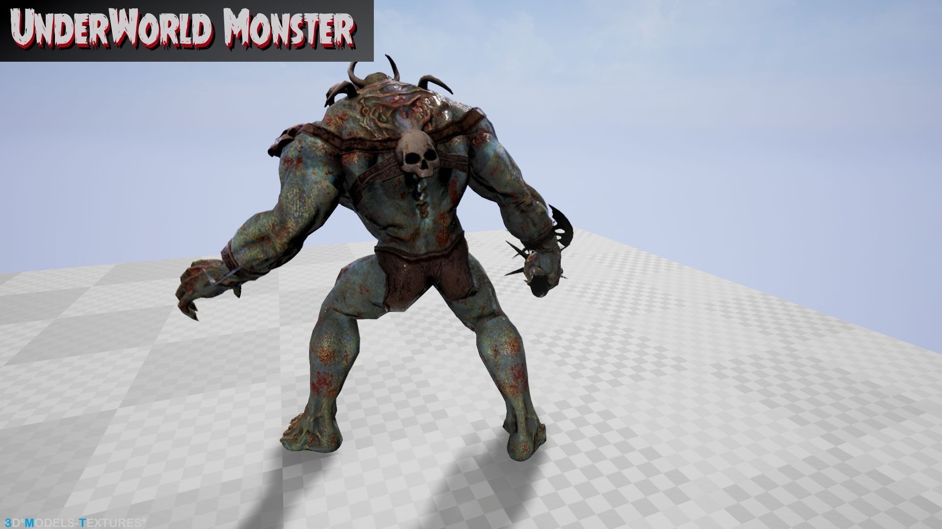 UnderWorld Monster for UNREAL Low-poly 3D model_7