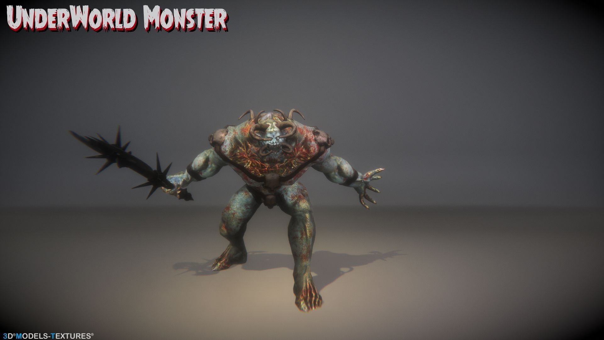 UnderWorld Monster for UNREAL Low-poly 3D model_9