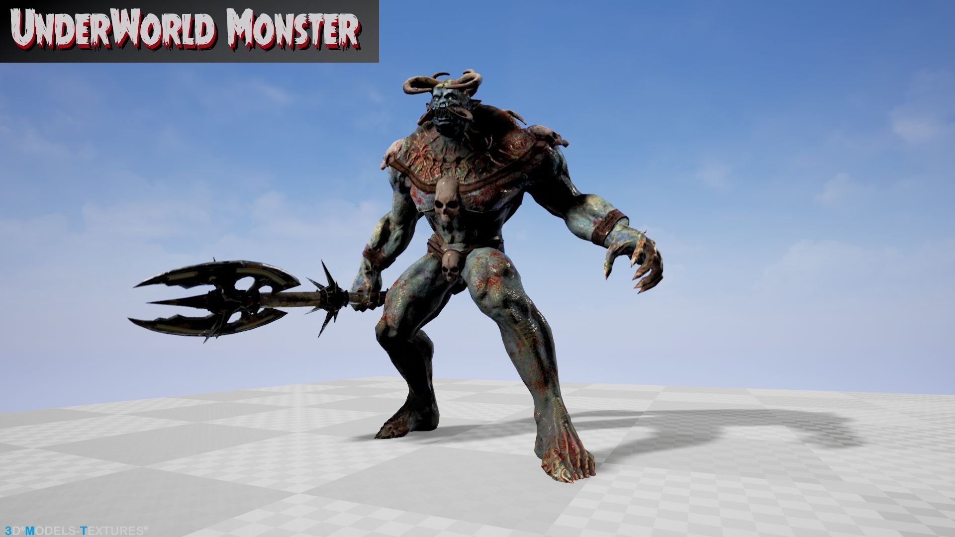UnderWorld Monster for UNREAL Low-poly 3D model_6