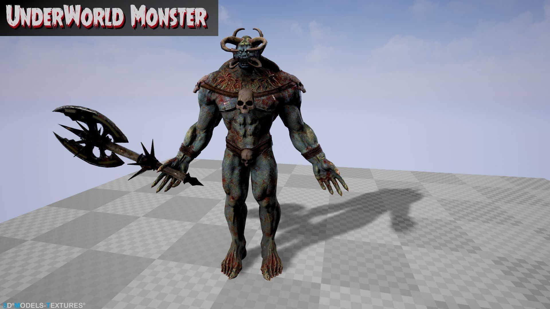 UnderWorld Monster for UNREAL Low-poly 3D model_4