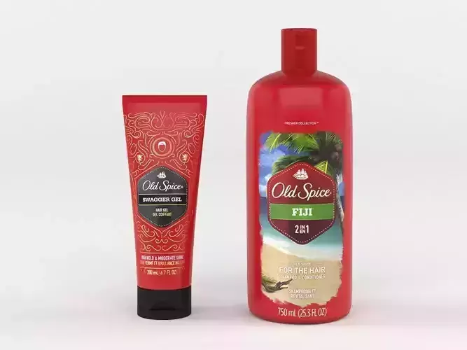 Old Spice Gel Shampoo Conditioner 3D model
