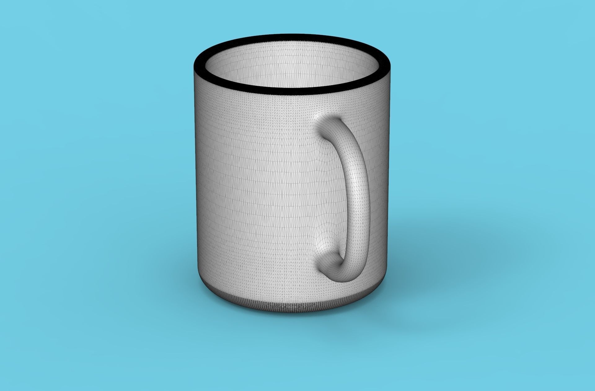 blank mug 3D model_2