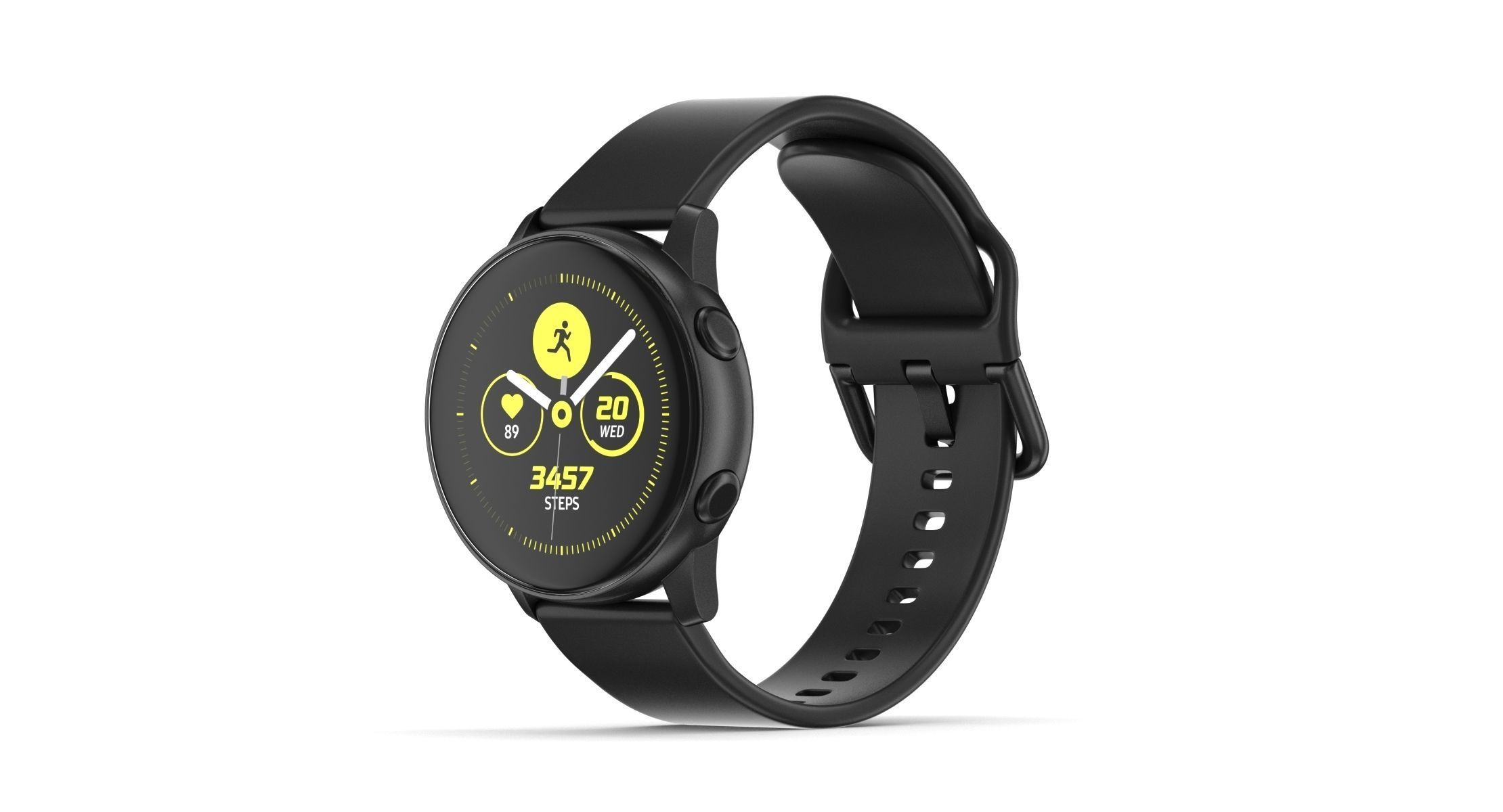 Samsung Galaxy Watch Active Black 3D model_1