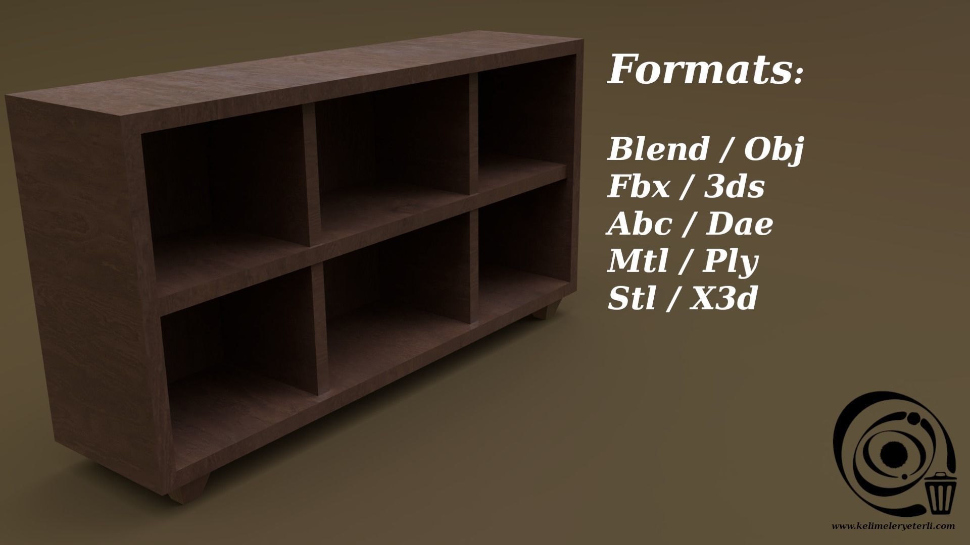 Console Table 05 Low-poly 3D model_2