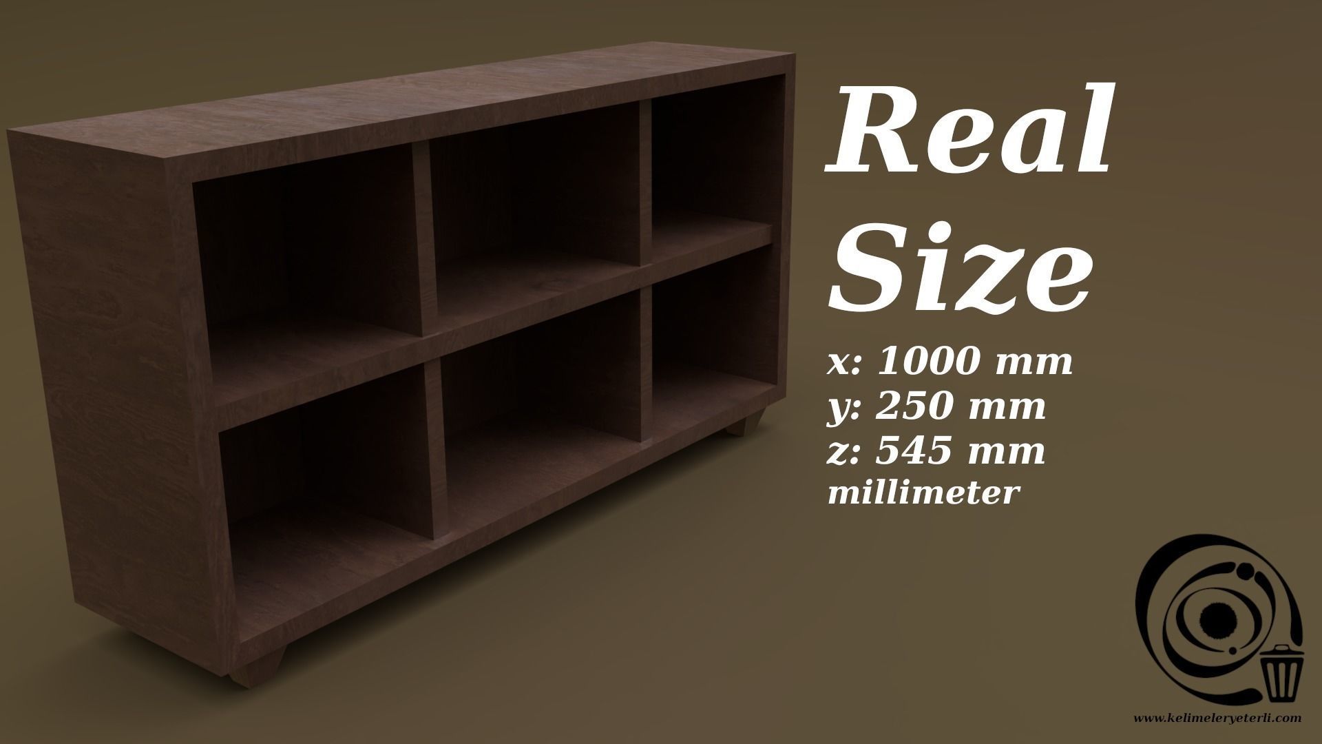 Console Table 05 Low-poly 3D model_3