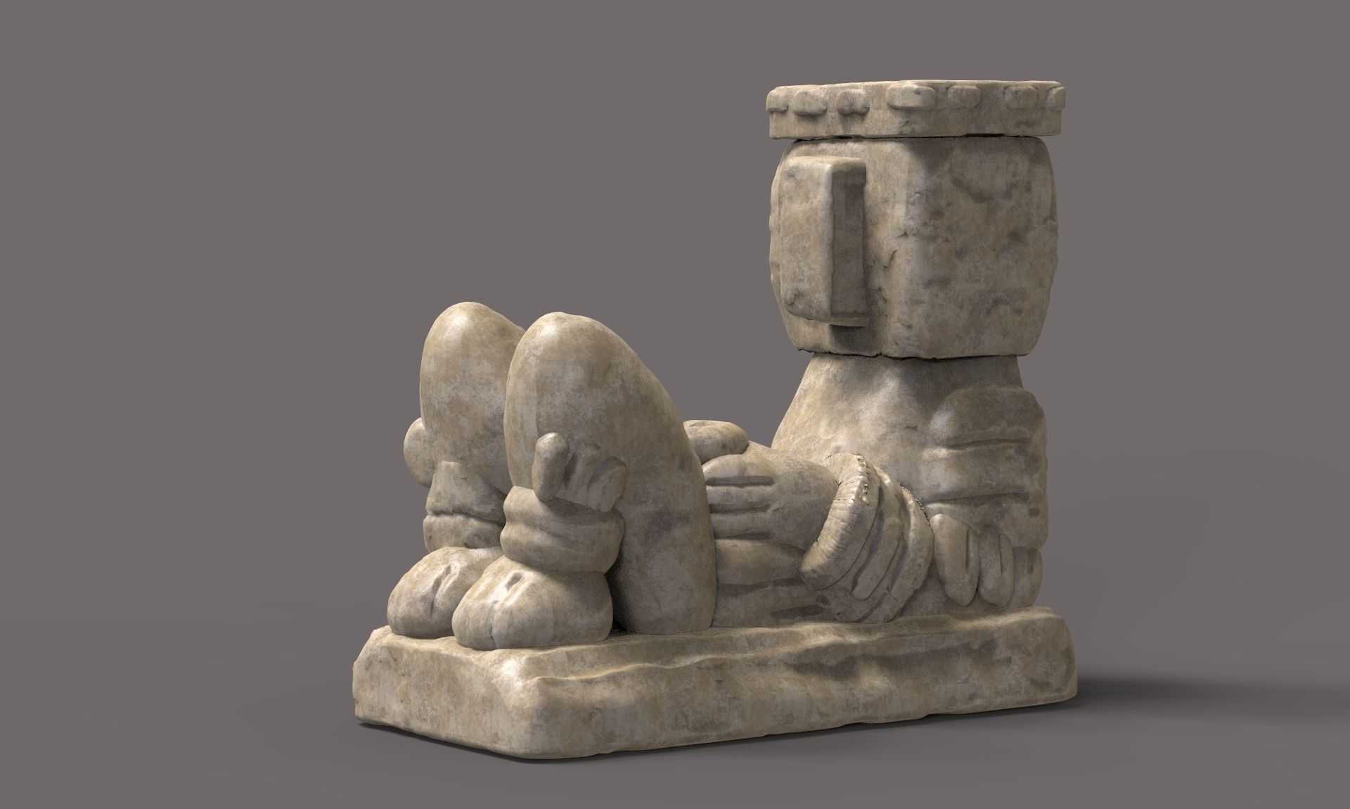 Mayan Figure 6 3D print model_4