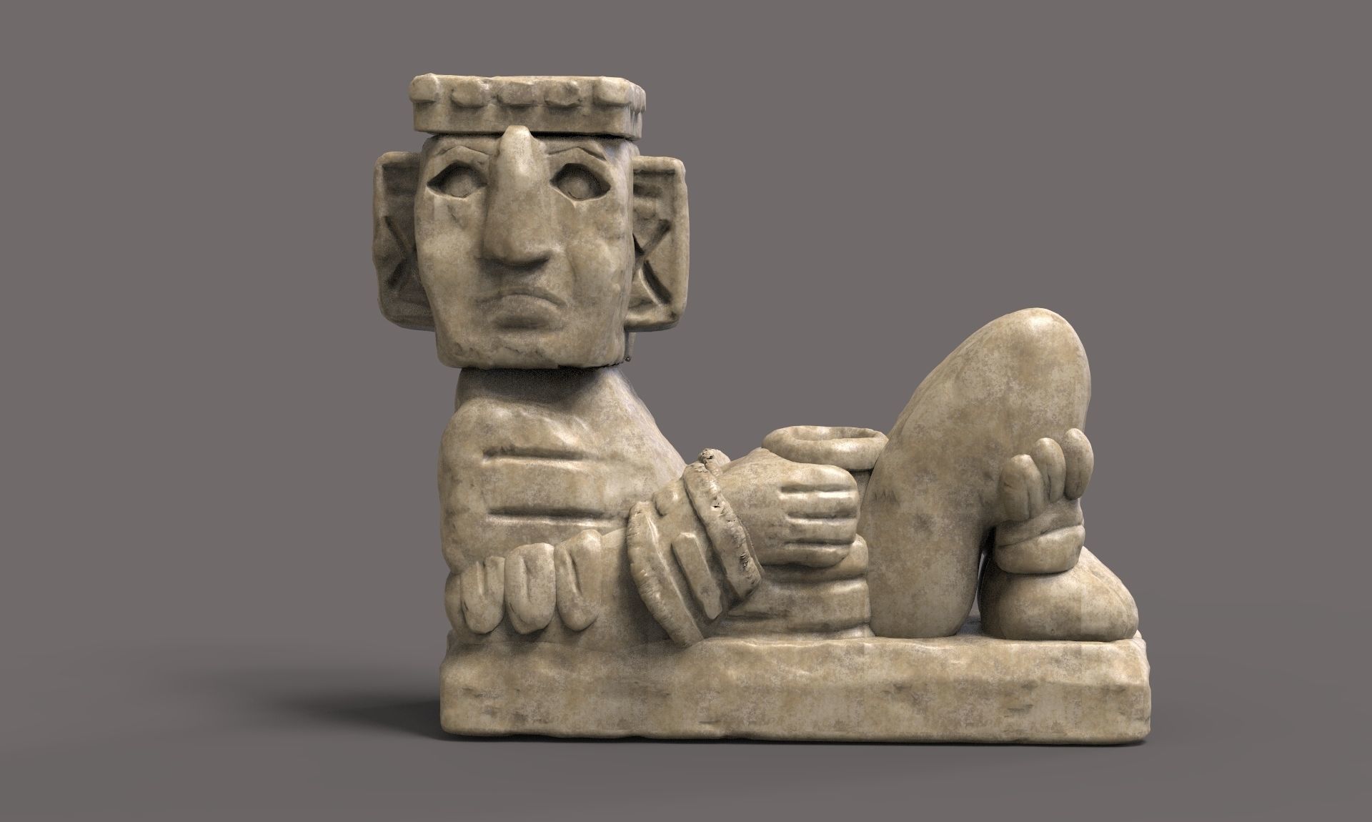 Mayan Figure 6 3D print model_1