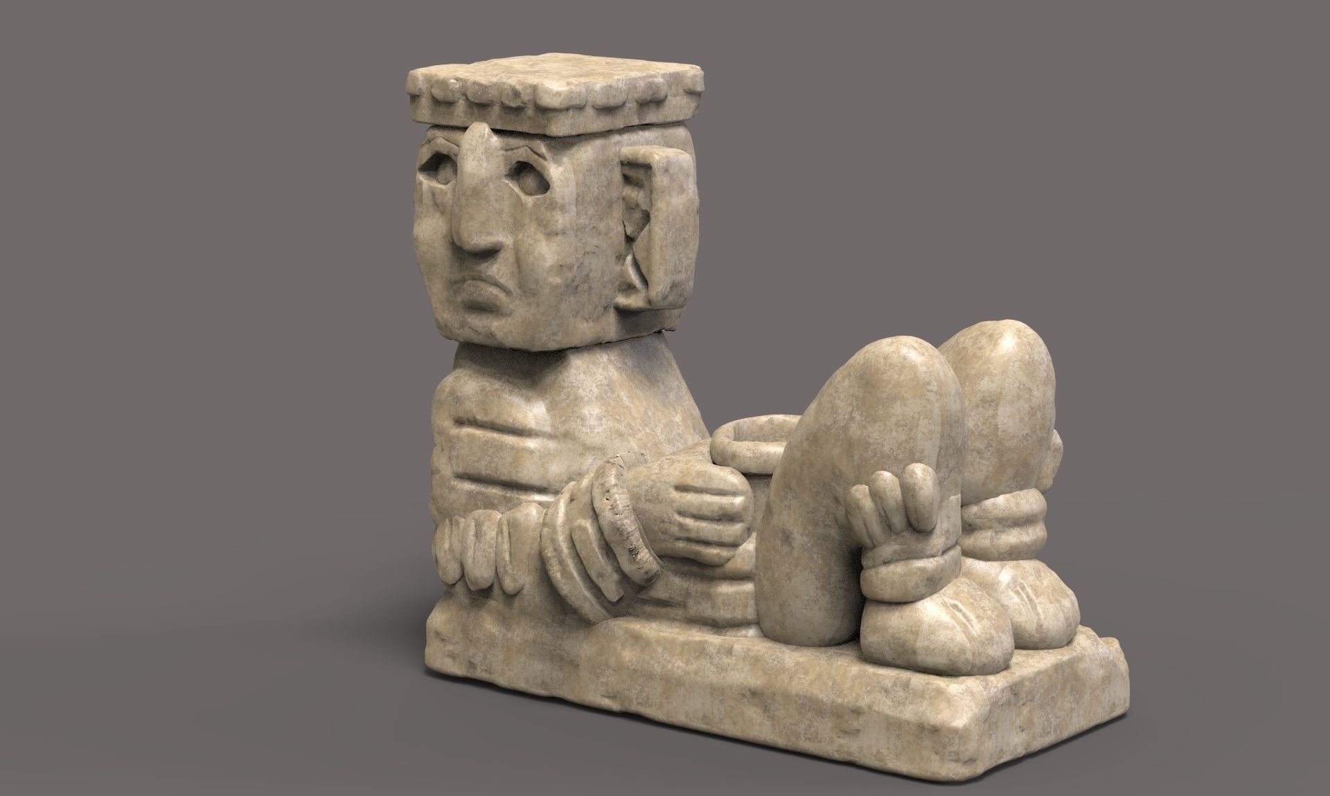 Mayan Figure 6 3D print model_3