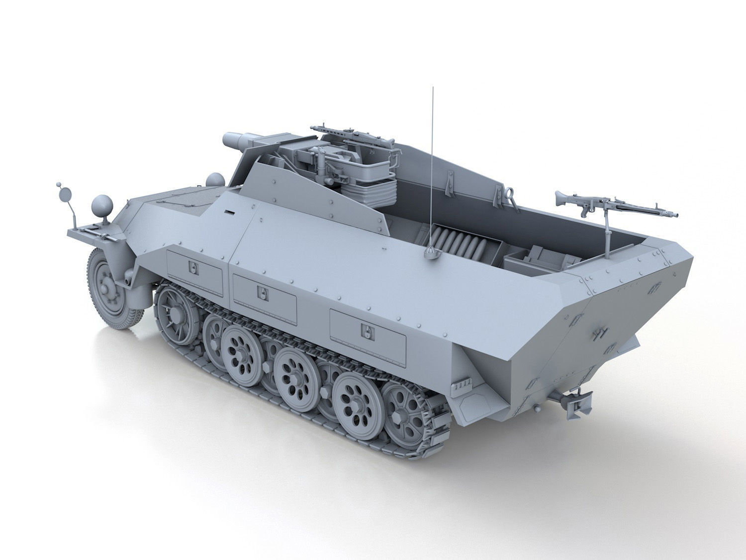 SDKFZ 251 - Ausf D - Kanonenwagen Stummel 3D model_4