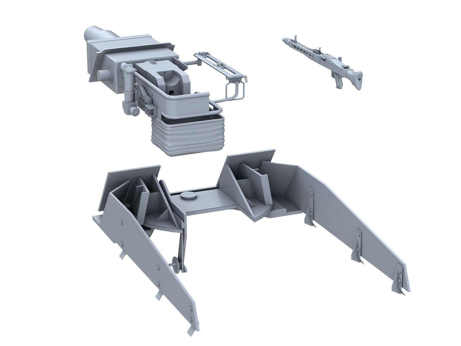 SDKFZ 251 - Ausf D - Kanonenwagen Stummel 3D model_13