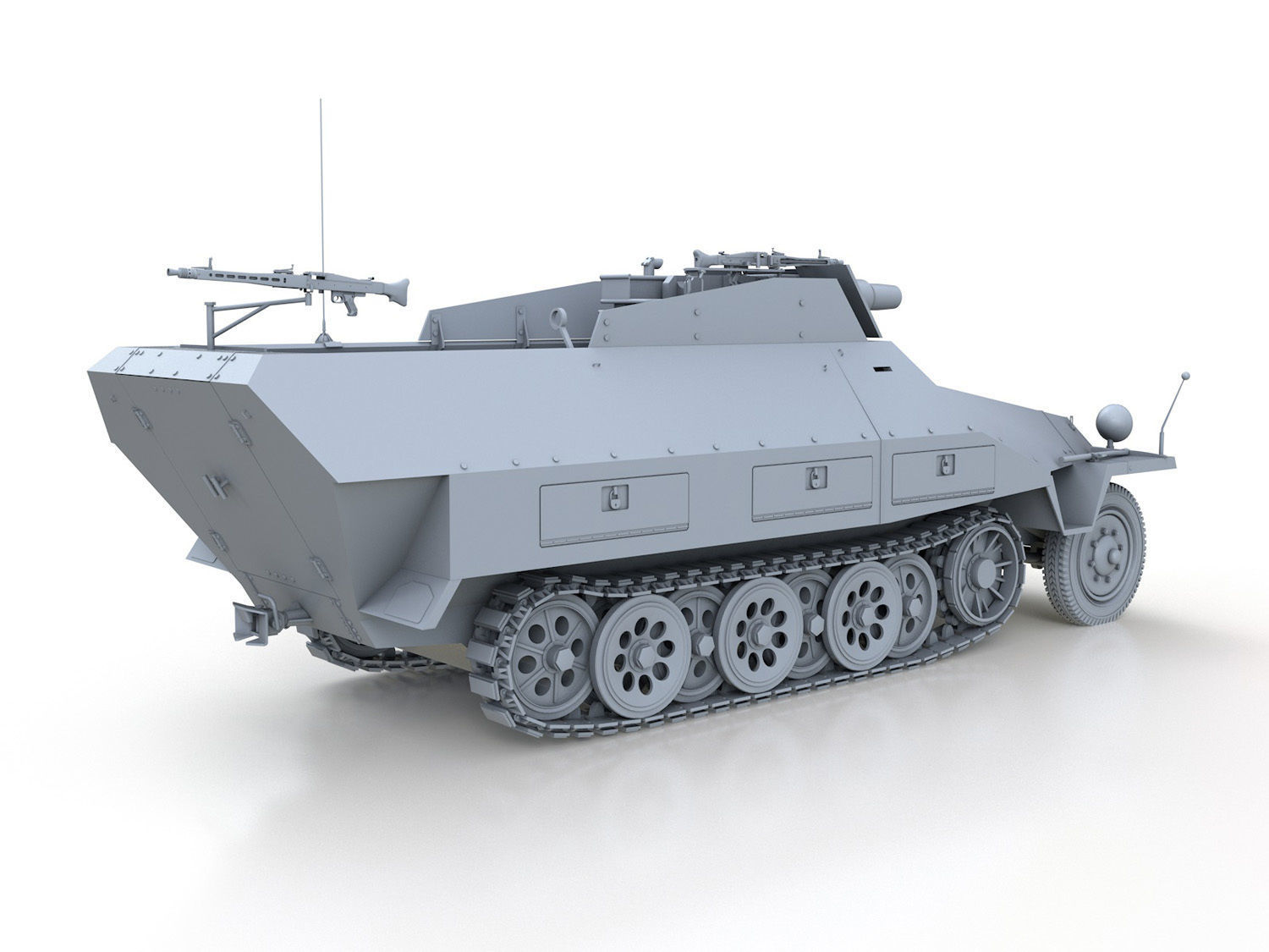 SDKFZ 251 - Ausf D - Kanonenwagen Stummel 3D model_8
