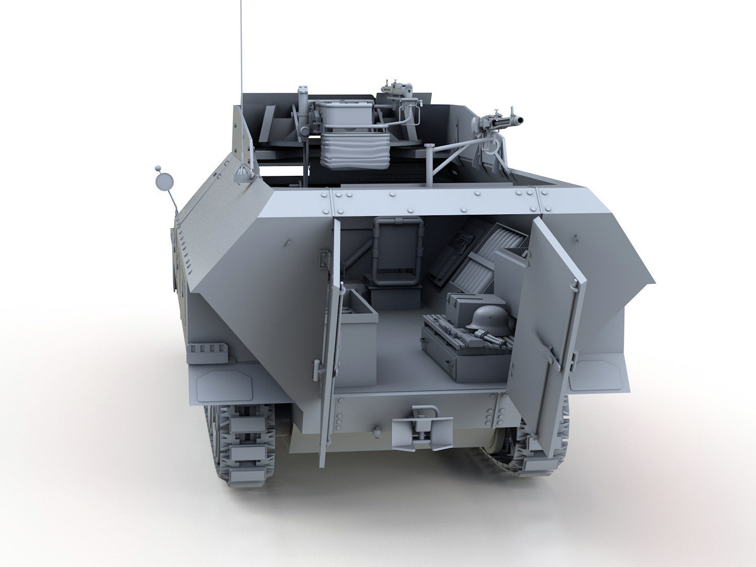 SDKFZ 251 - Ausf D - Kanonenwagen Stummel 3D model_5