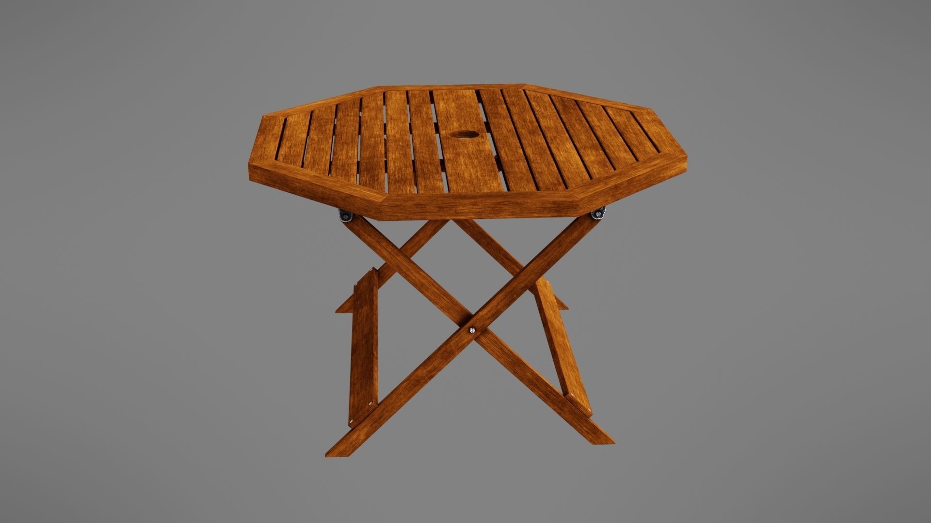 Wooden table Low-poly 3D model_12