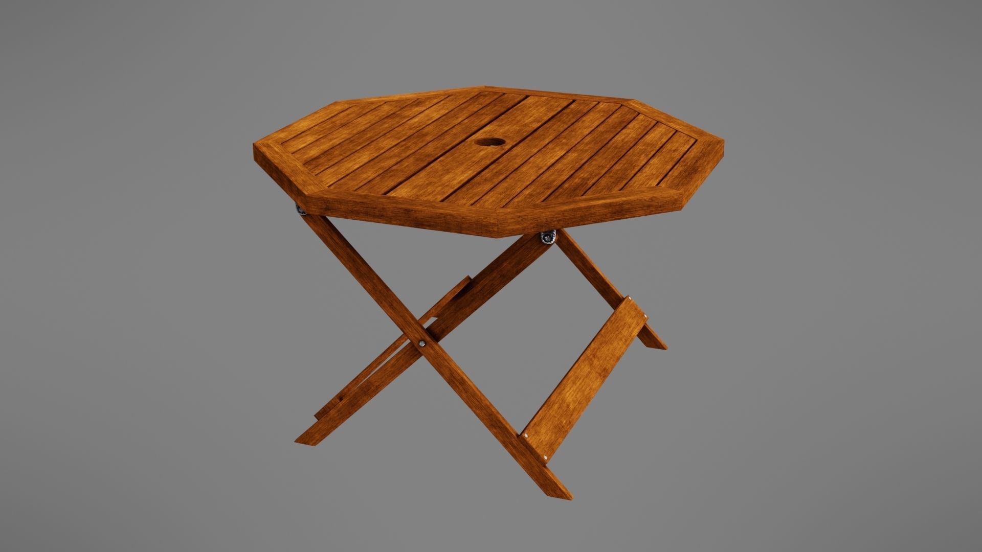 Wooden table Low-poly 3D model_18