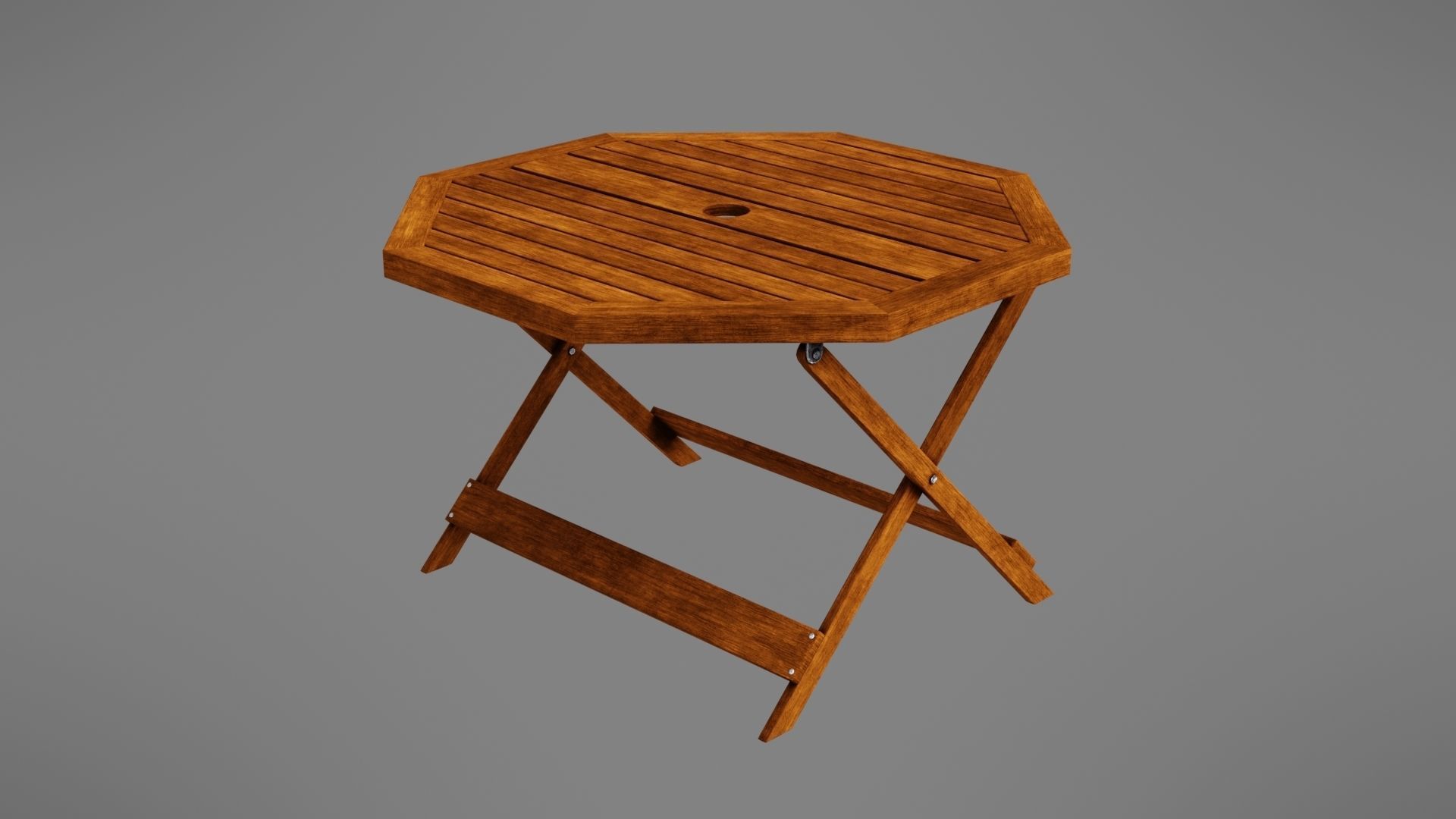 Wooden table Low-poly 3D model_22