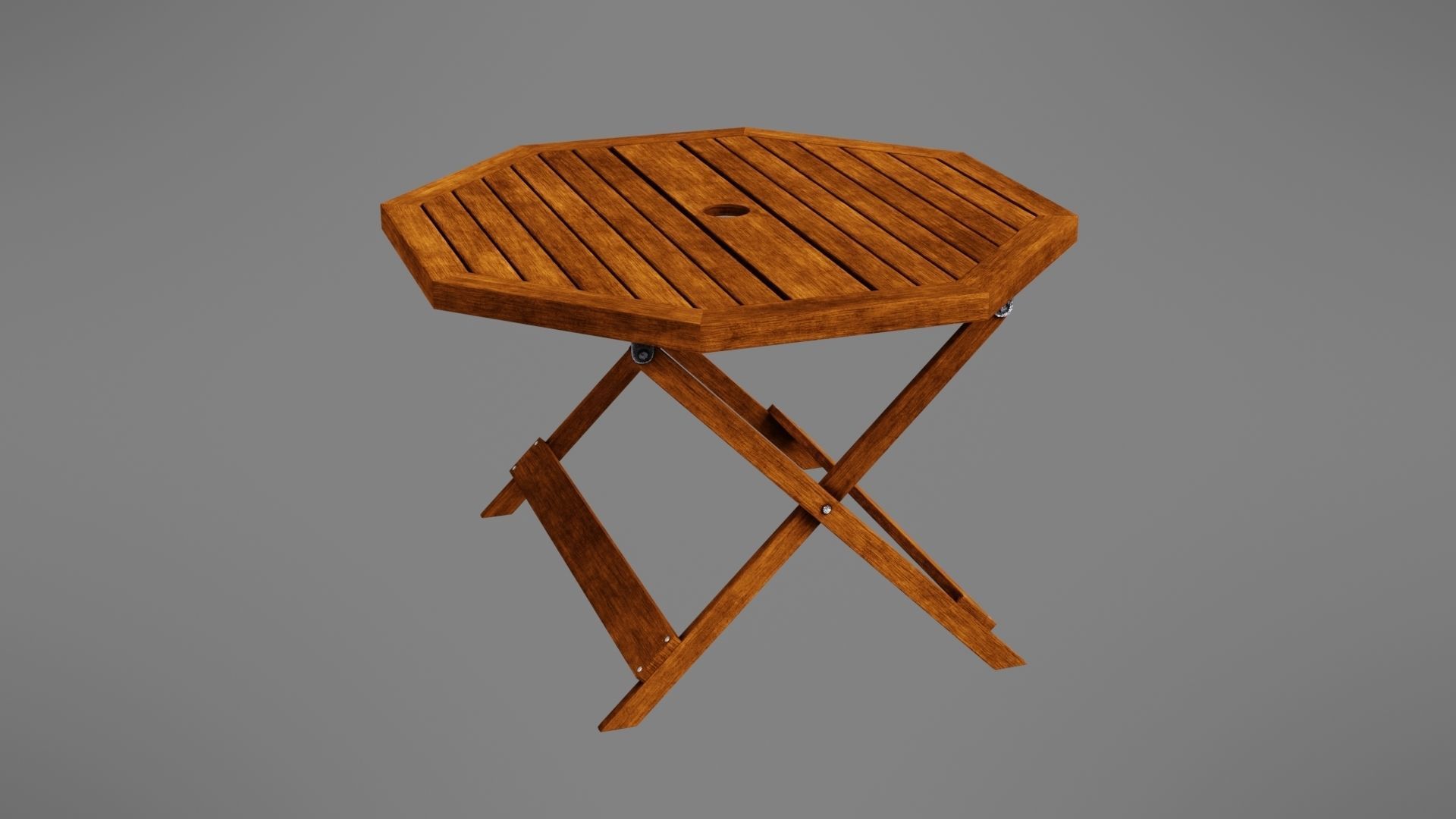 Wooden table Low-poly 3D model_20