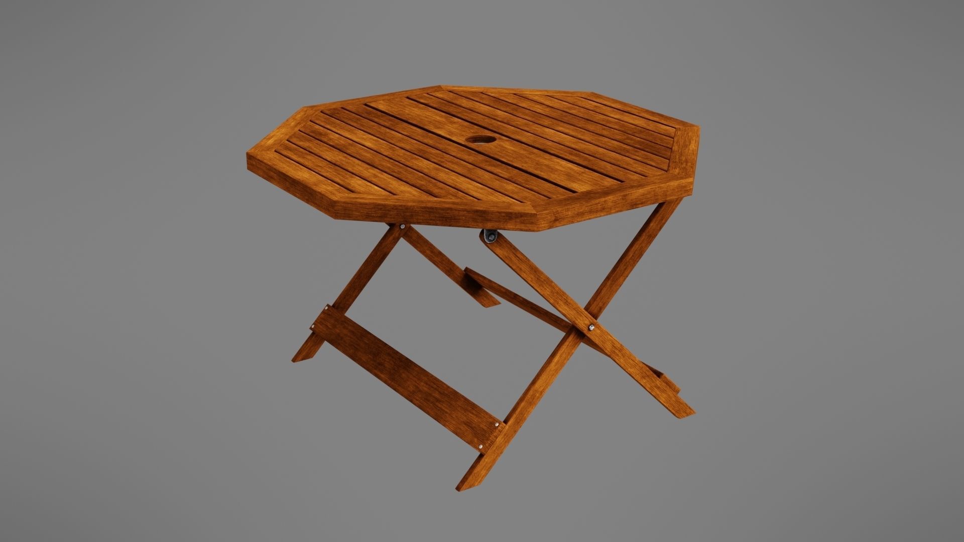 Wooden table Low-poly 3D model_21