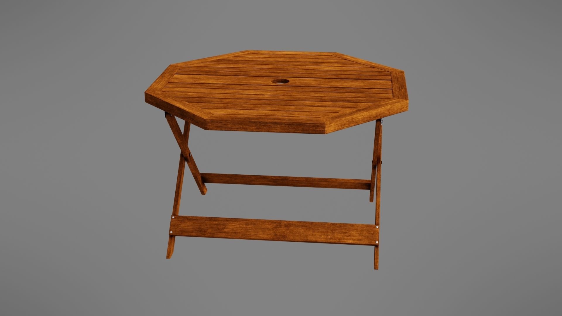 Wooden table Low-poly 3D model_15