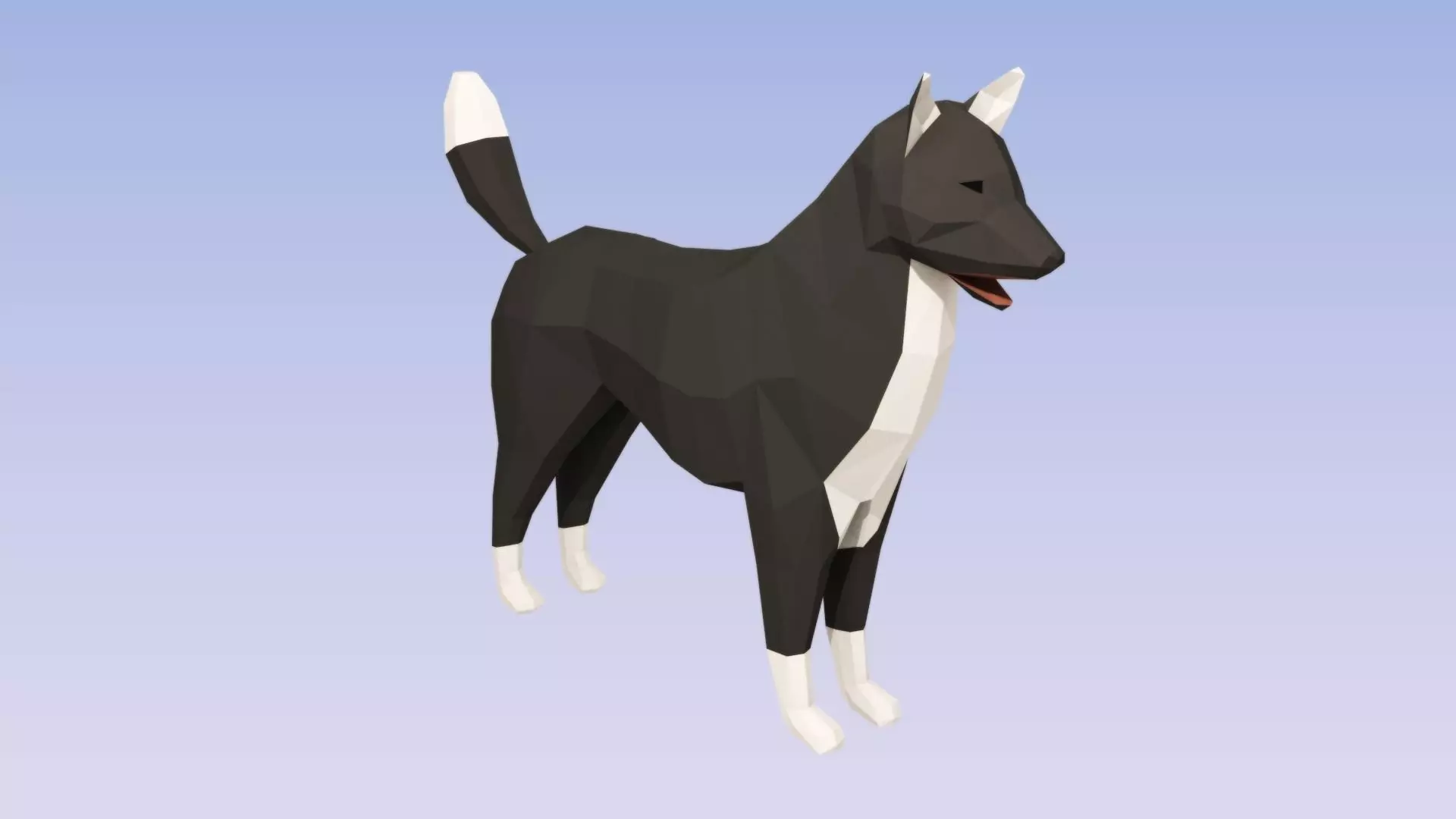Lowpoly dog rigged Low-poly 3D model