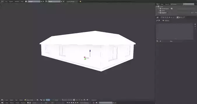 American House  House02  Low-poly without Textures