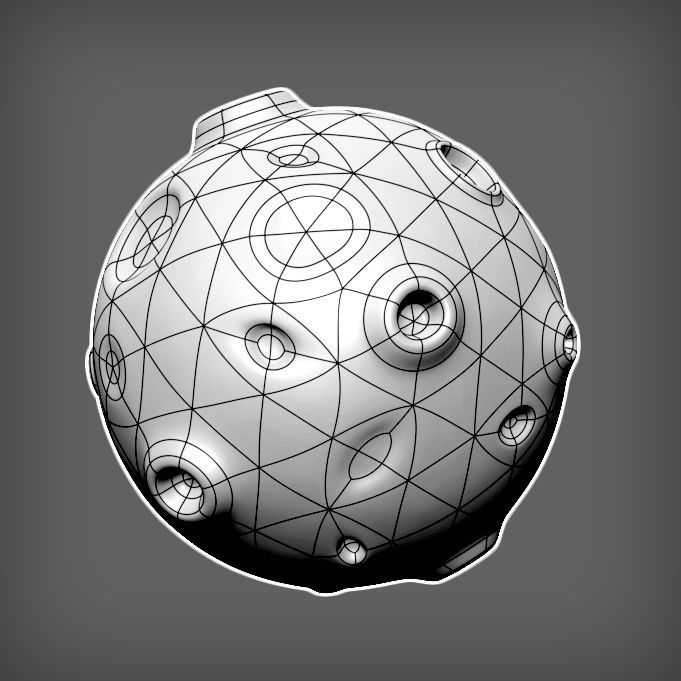 Cartoon Moon 3D model_6