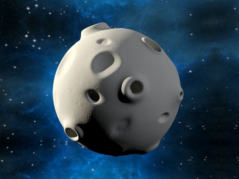 Cartoon Moon 3D model_2
