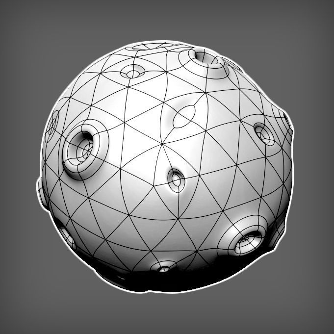 Cartoon Moon 3D model_7