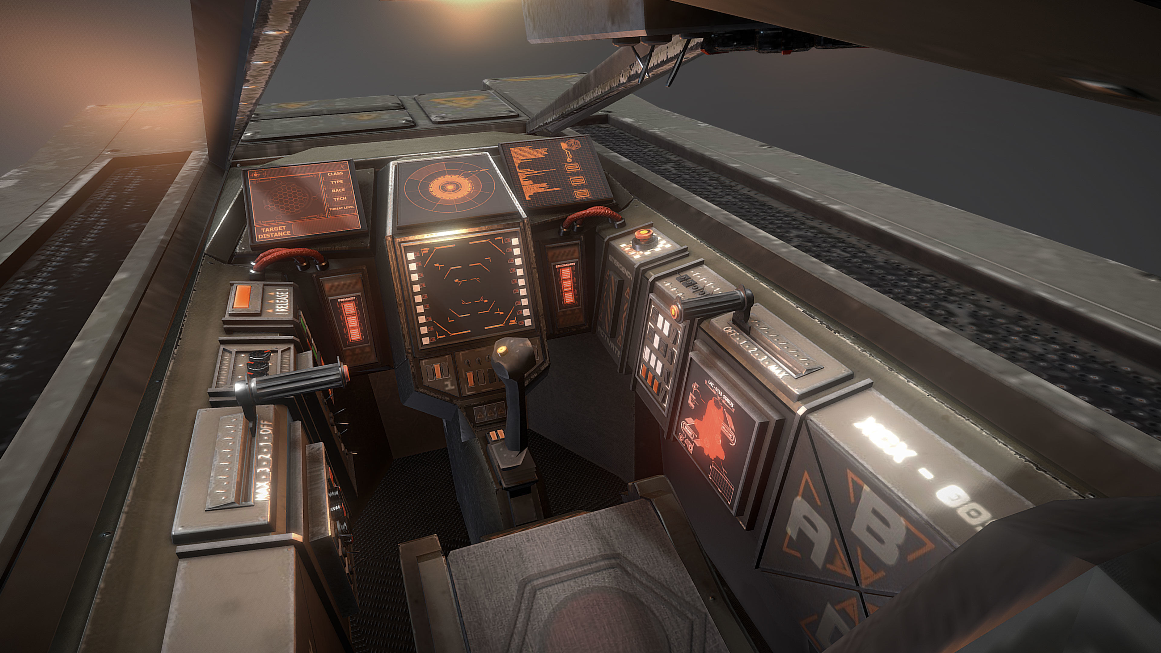 Light Assault Craft Fighter and Cockpit Low-poly 3D model_3