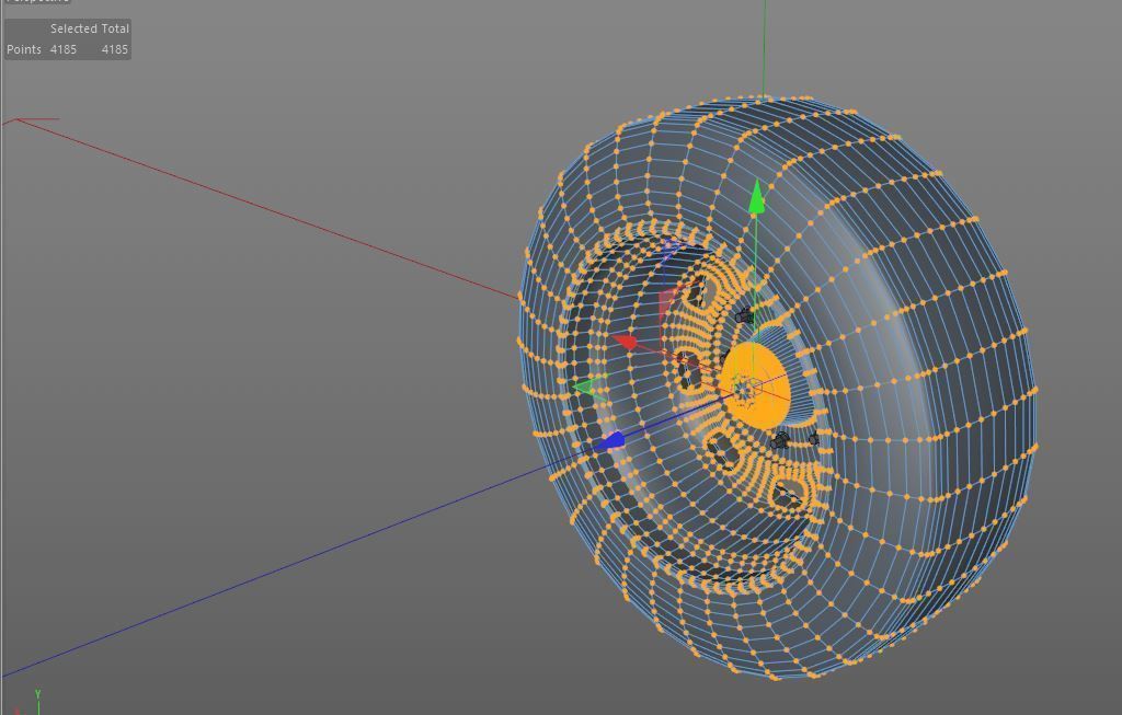 Tire and Rim Low-poly 3D model_13
