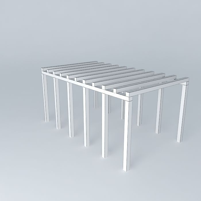 Wooden leg Free 3D model_3