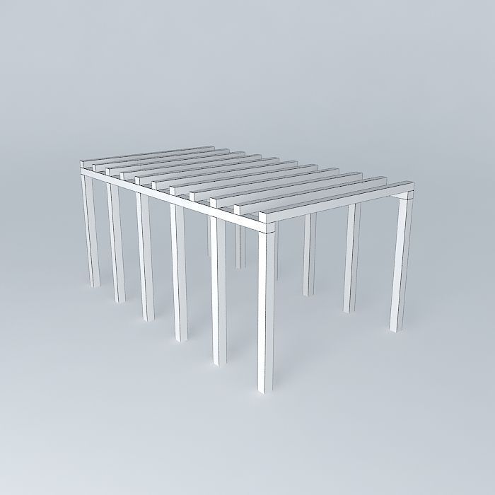 Wooden leg Free 3D model_4