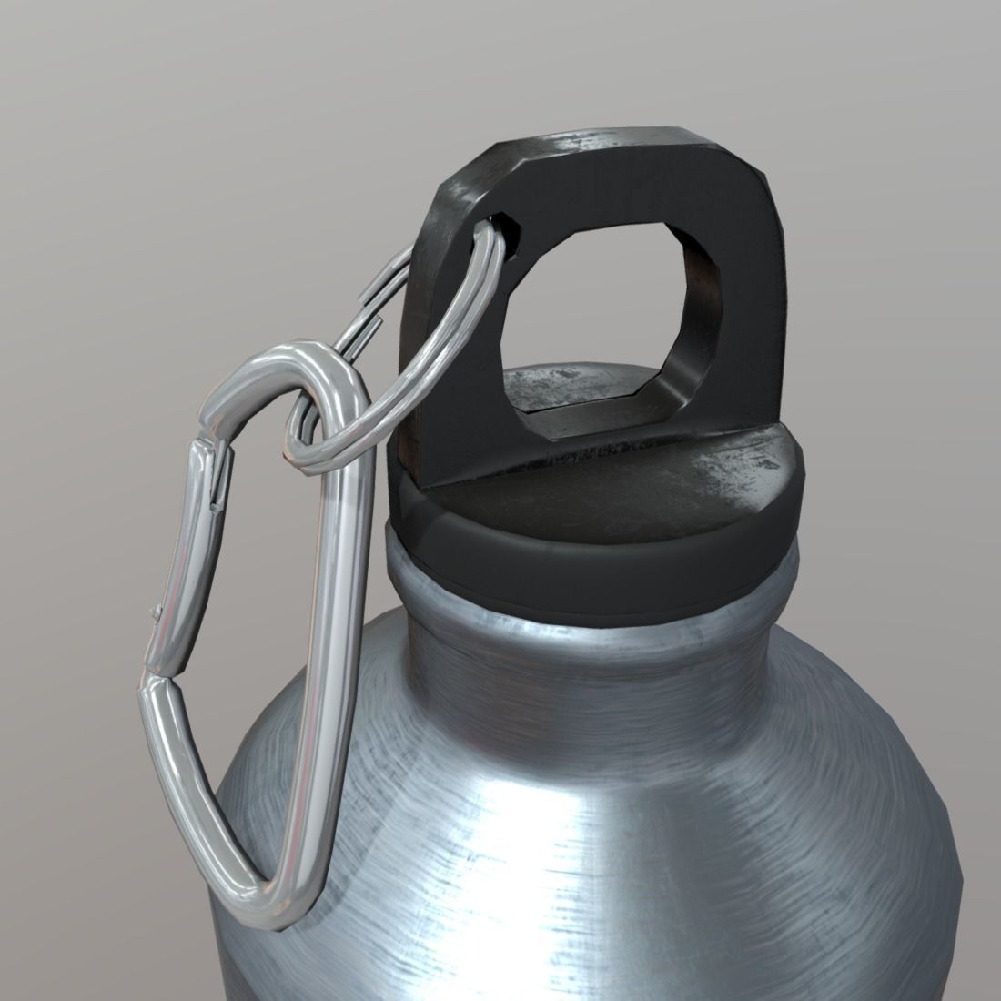 Water bottle Low-poly 3D model_5