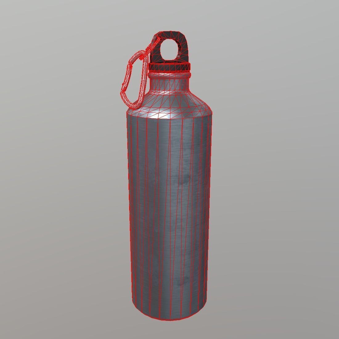Water bottle Low-poly 3D model_6