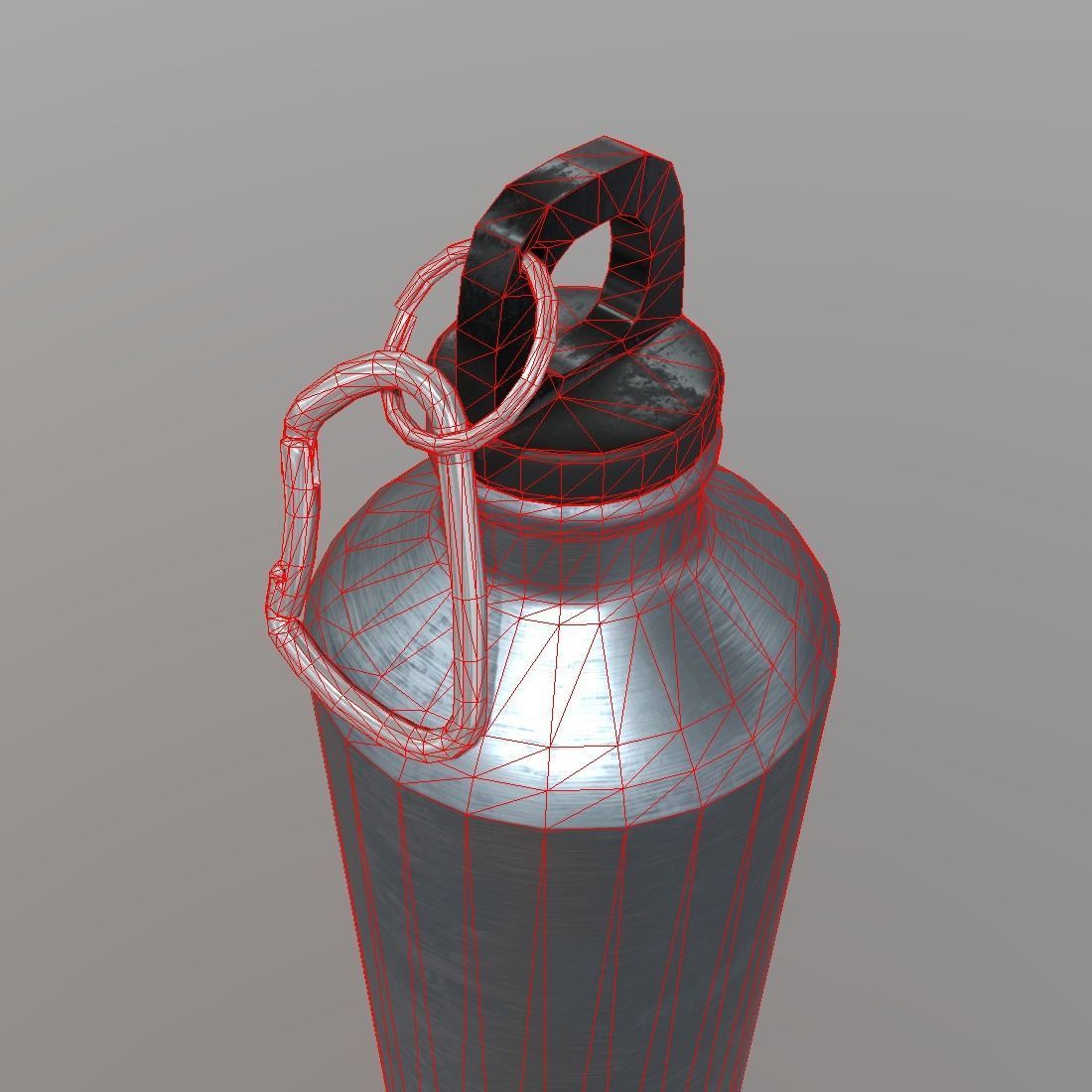 Water bottle Low-poly 3D model_1