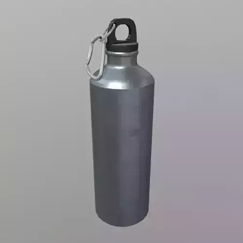 Water bottle Low-poly 3D model