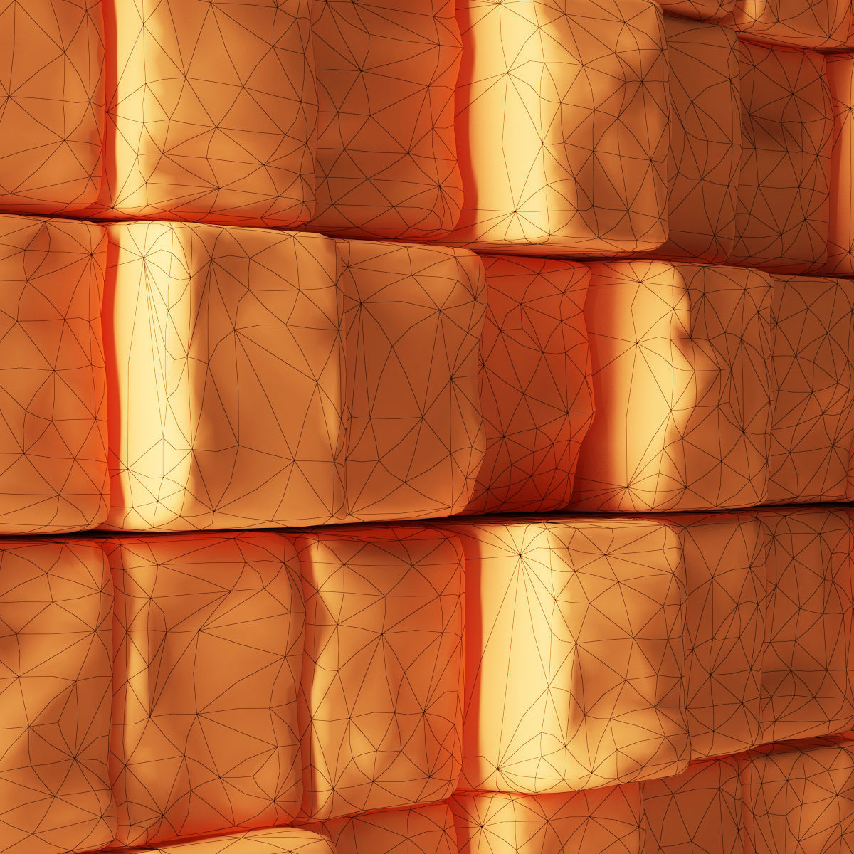 Stone cube panel n3 3D model_11