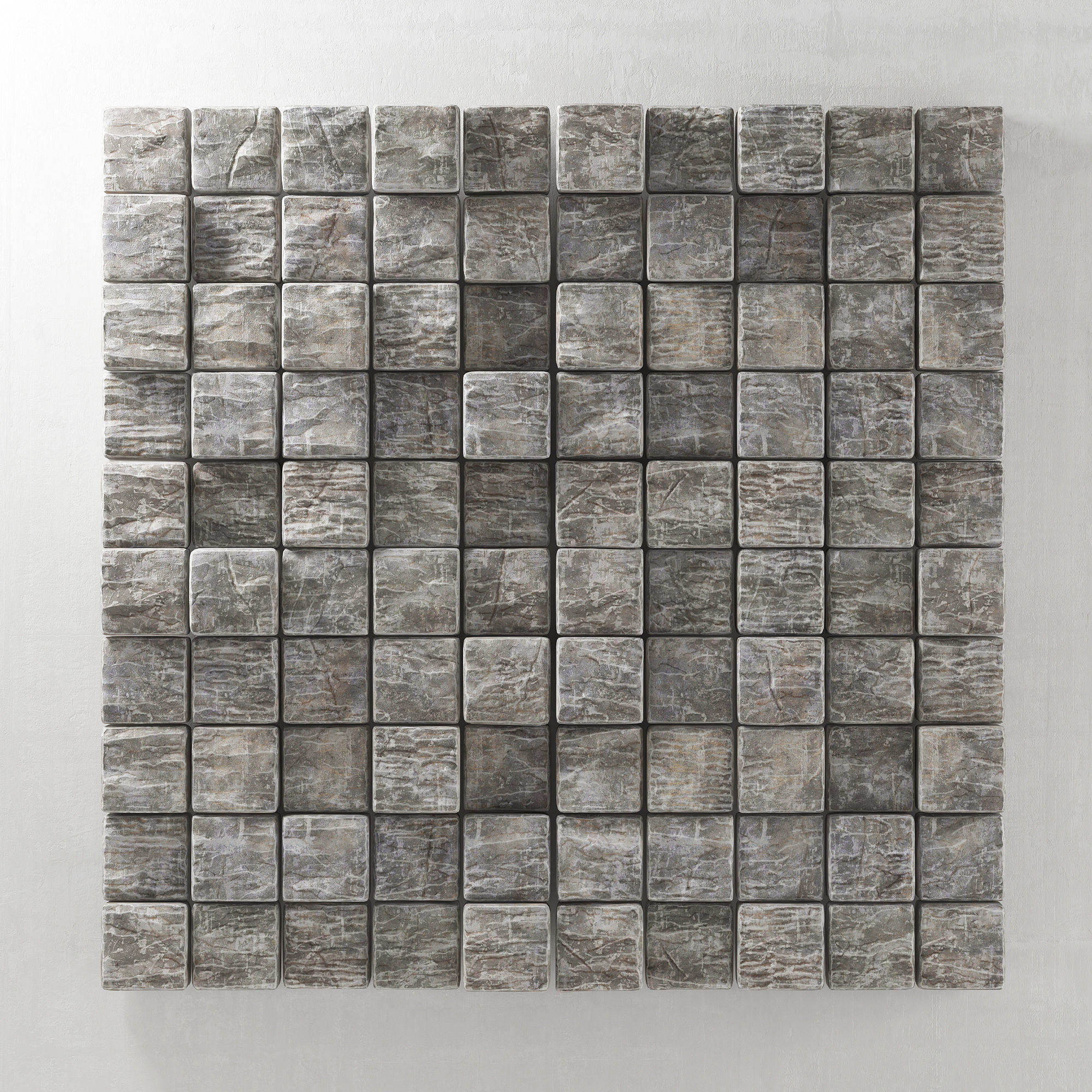 Stone cube panel n3 3D model_5