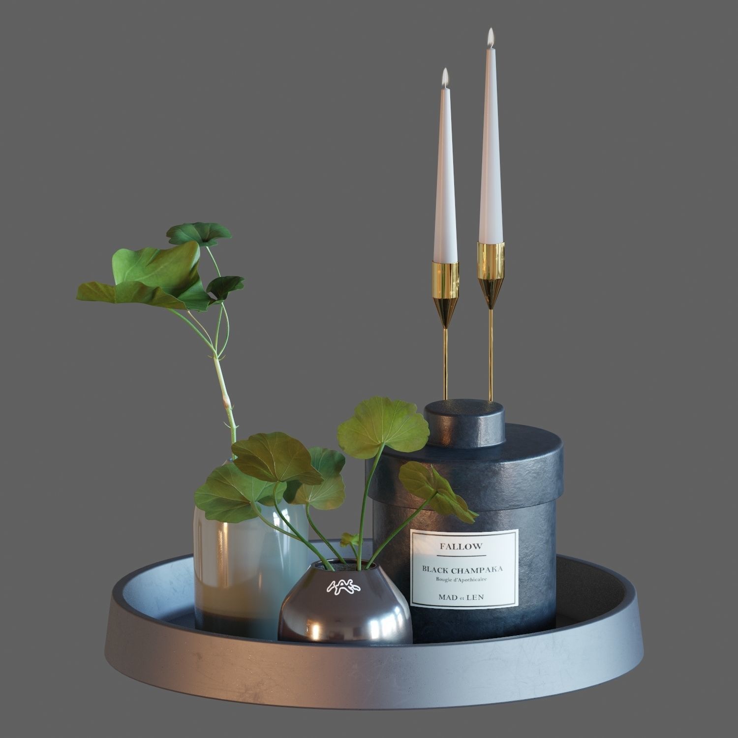 Decorative set 006  3D model_1