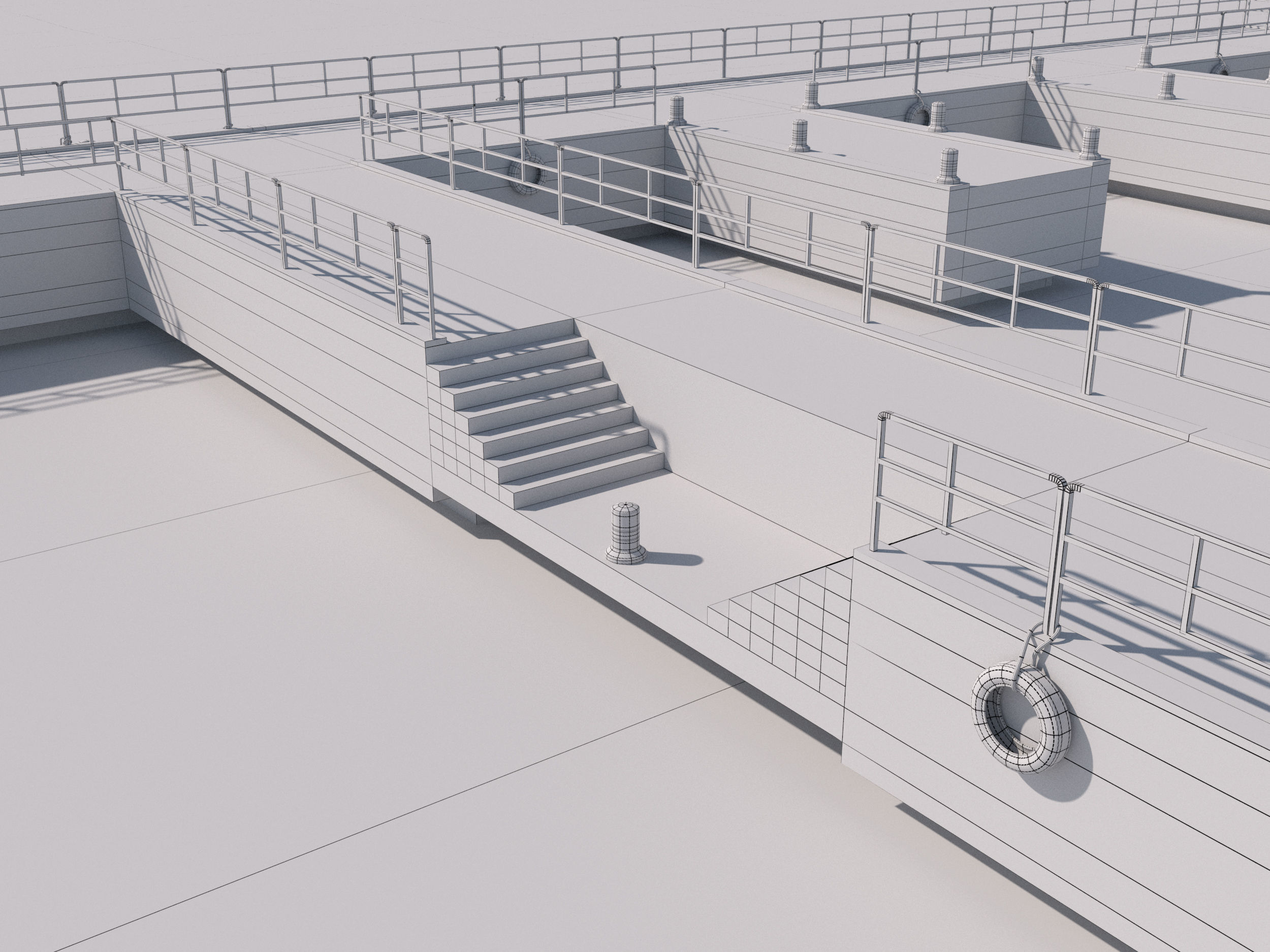 Marina for boats 3D model_5