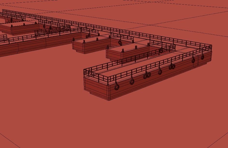 Marina for boats 3D model_10