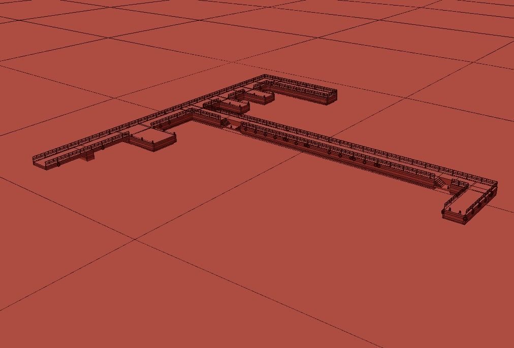 Marina for boats 3D model_9