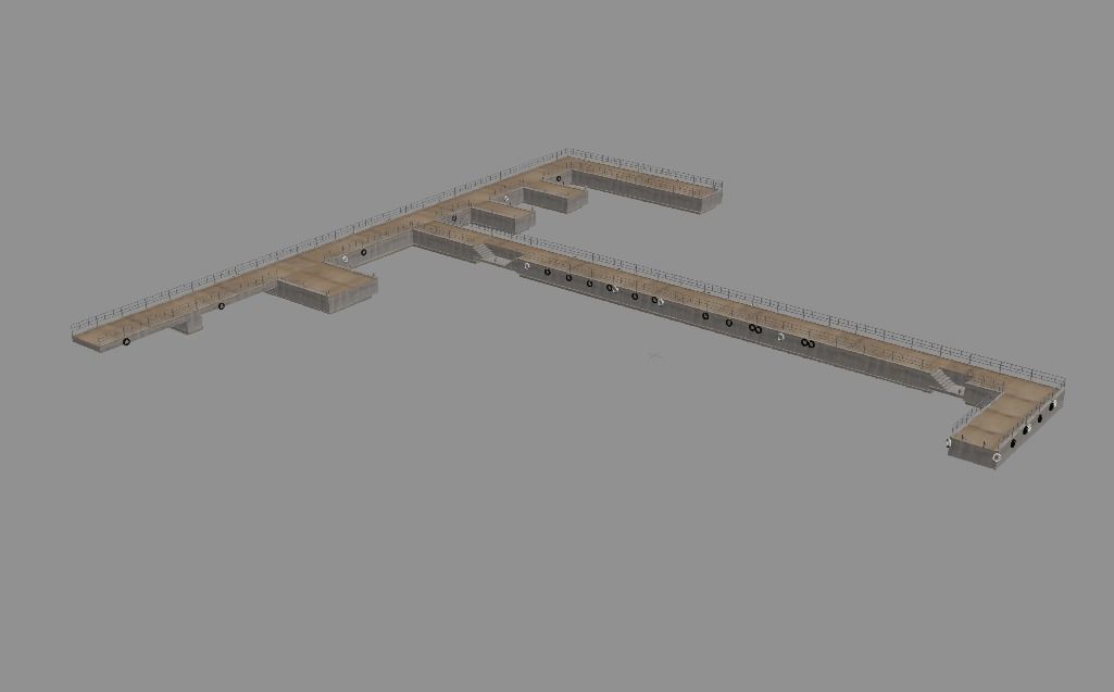 Marina for boats 3D model_6