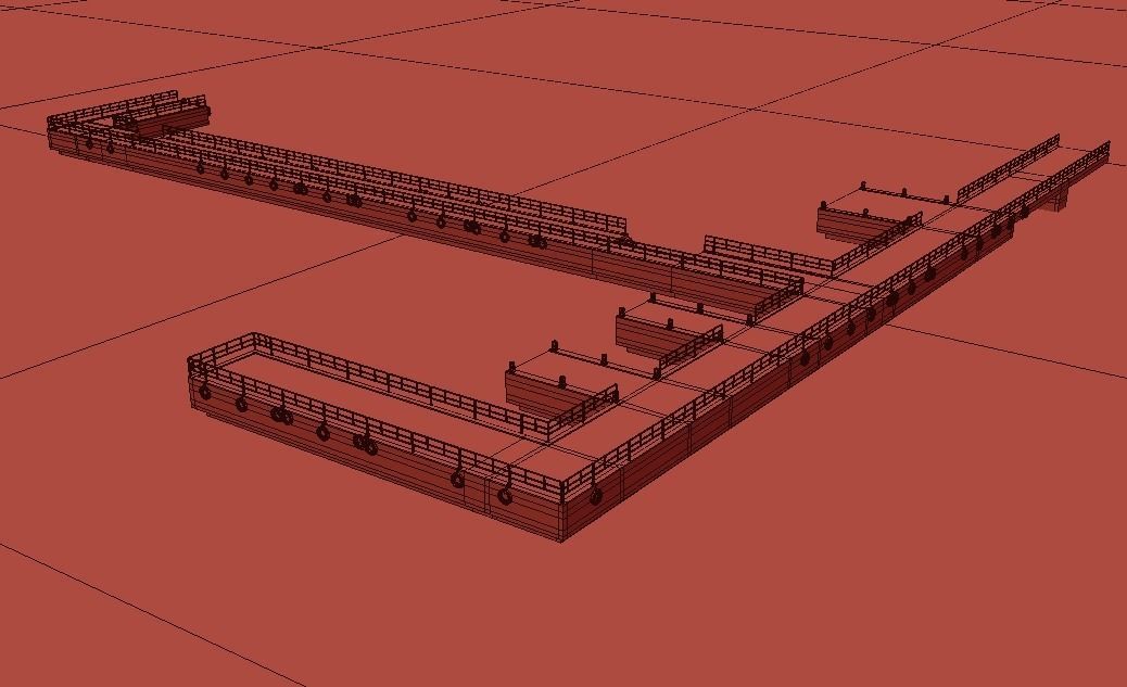 Marina for boats 3D model_12