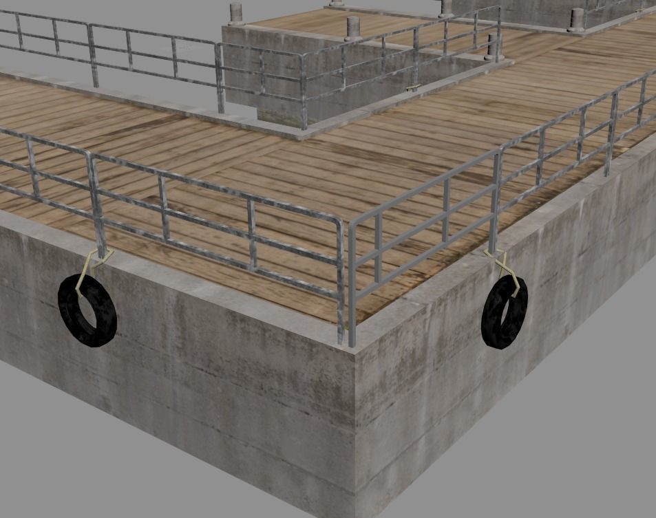 Marina for boats 3D model_7